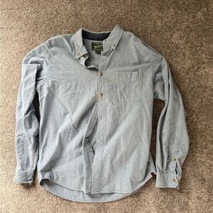 Woolrich Men's Light Blue Button-Down Shirt